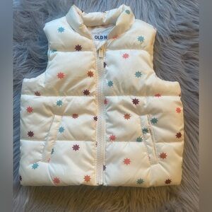 Old Navy Multicolor Star Puffer Vest